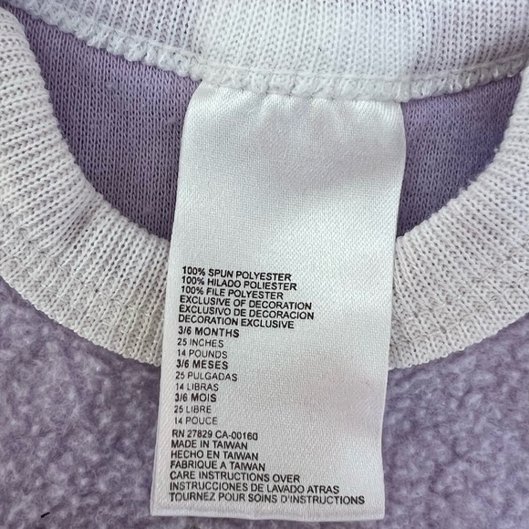 Vintage Cat + Mouse Fleece Infant Sweater - Picture 3 of 3